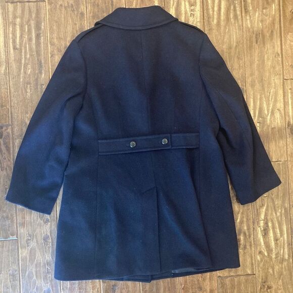 Talbots Navy Blue Peacoat Women's 14 Wool Blend Classic Preppy Luxury - Picture 2 of 8